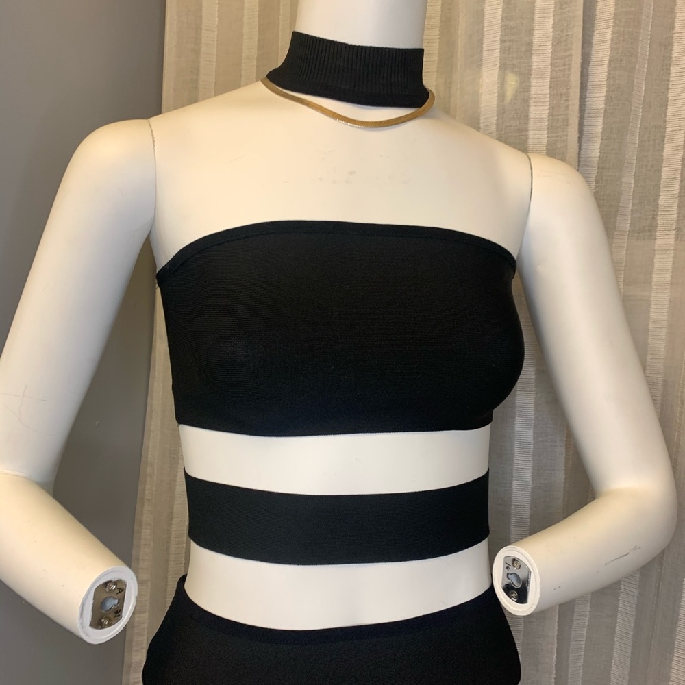 Black Strappy chic bodysuit